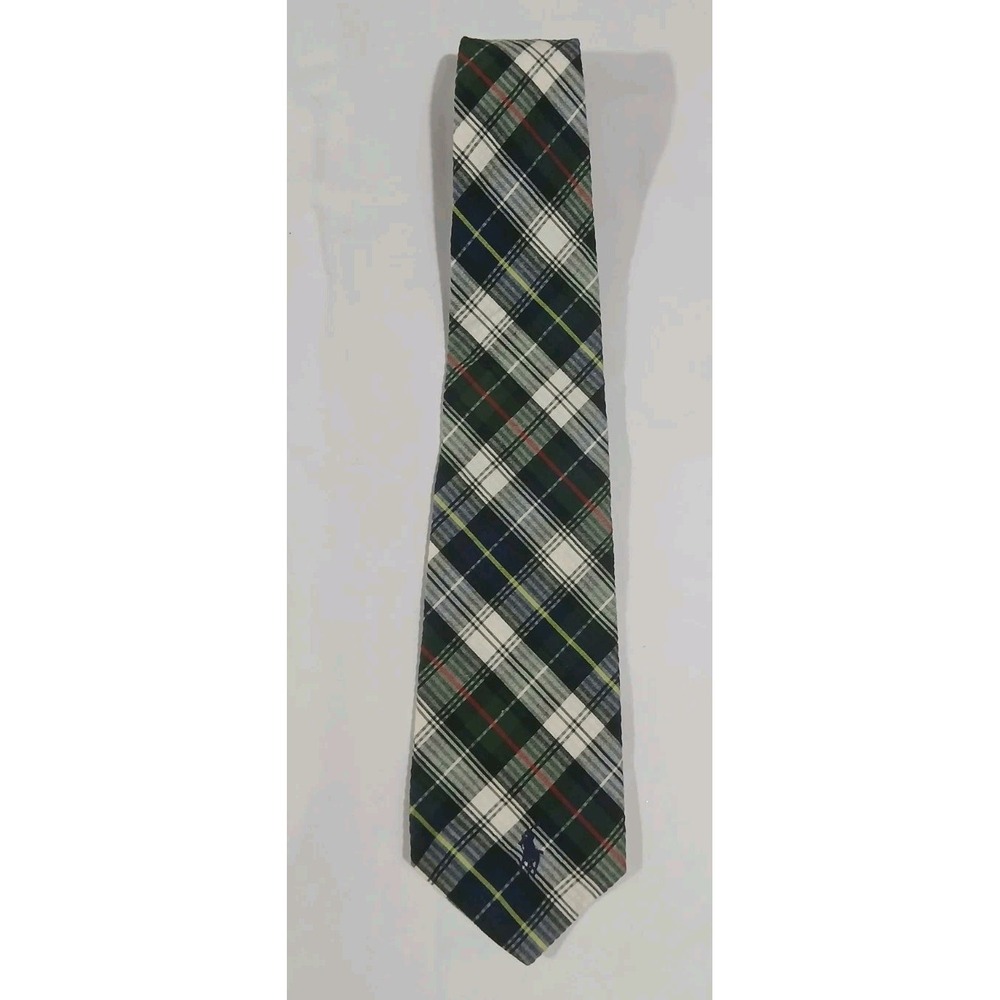 Polo Ralph Lauren Plaid Tie Holiday Preppy Elevated Essential Old Money Work